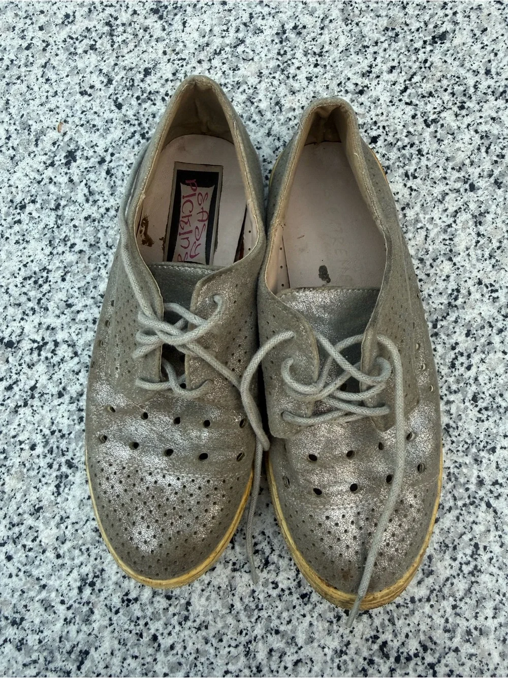 Well Loved Work Silver Shoes